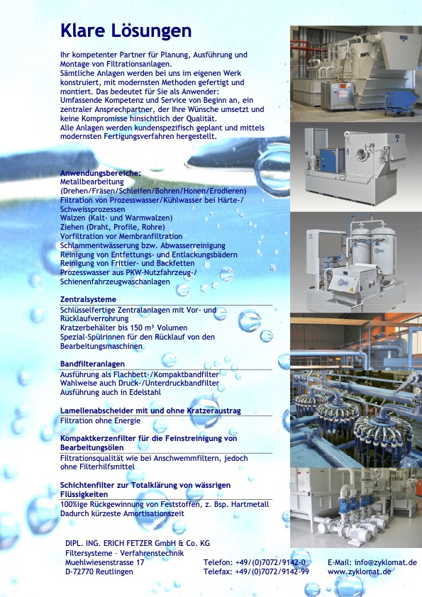 filtrationsanlagen-lösungen Zyklomat Österreich